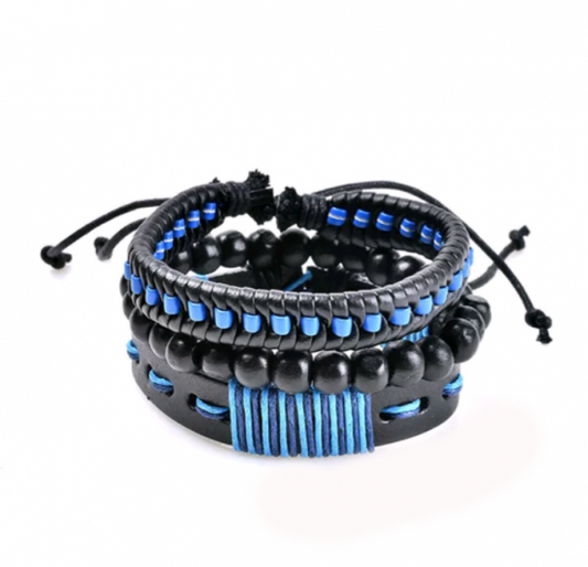 Triple Pulsera Azul