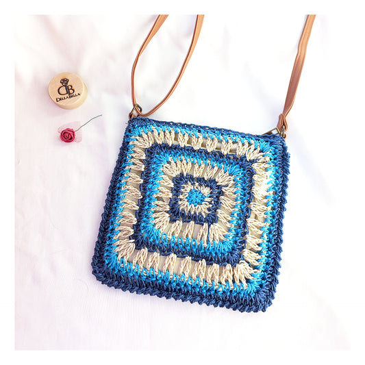 Bolso rafia azul