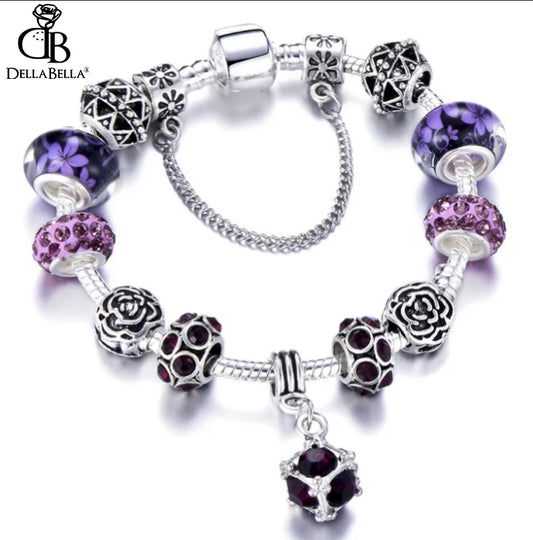 Pulsera Charms Lila