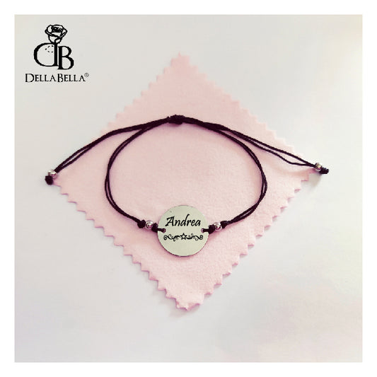 Pulsera cuerda y Placa acero