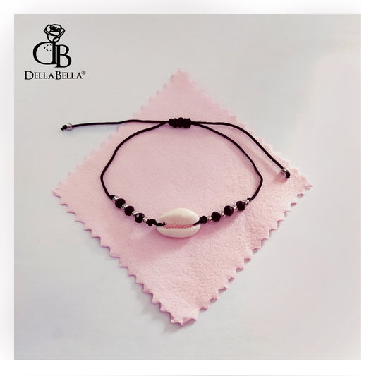 Pulsera negra concha