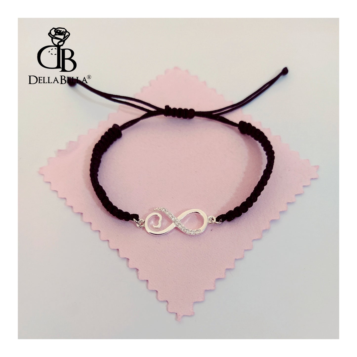 Pulsera Infinito-corazón y macramé