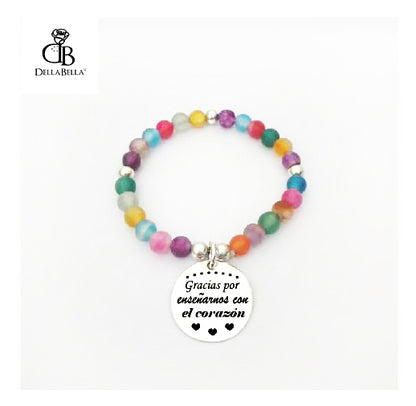 Pulsera Multicolor Ágata Plata