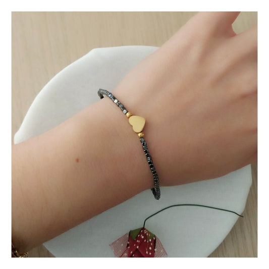 Conjunto collar y pulsera corazón
