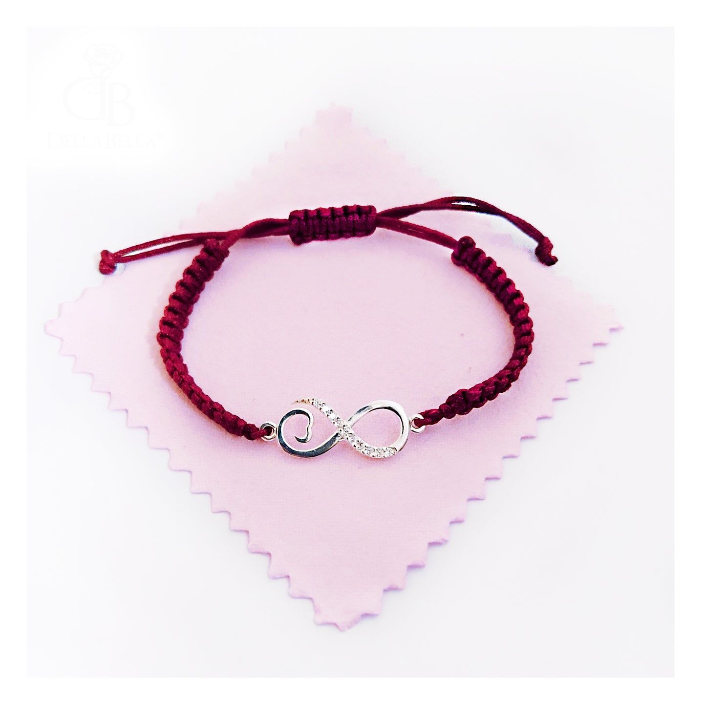 Pulsera Infinito-corazón y macramé