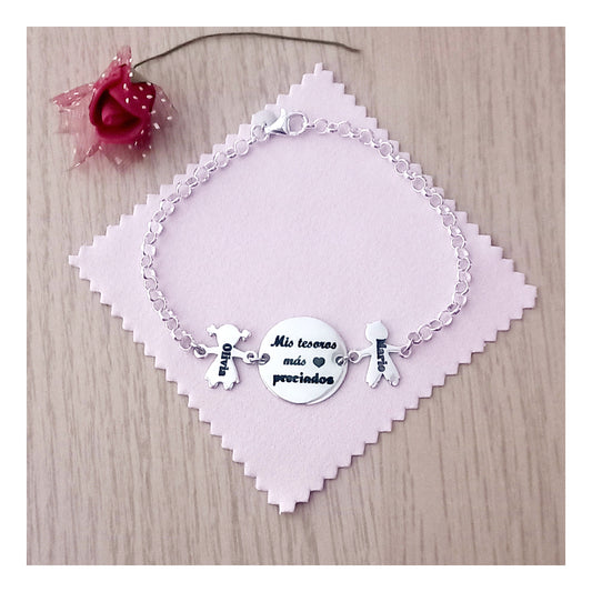 Pulsera Family Rolo Placa