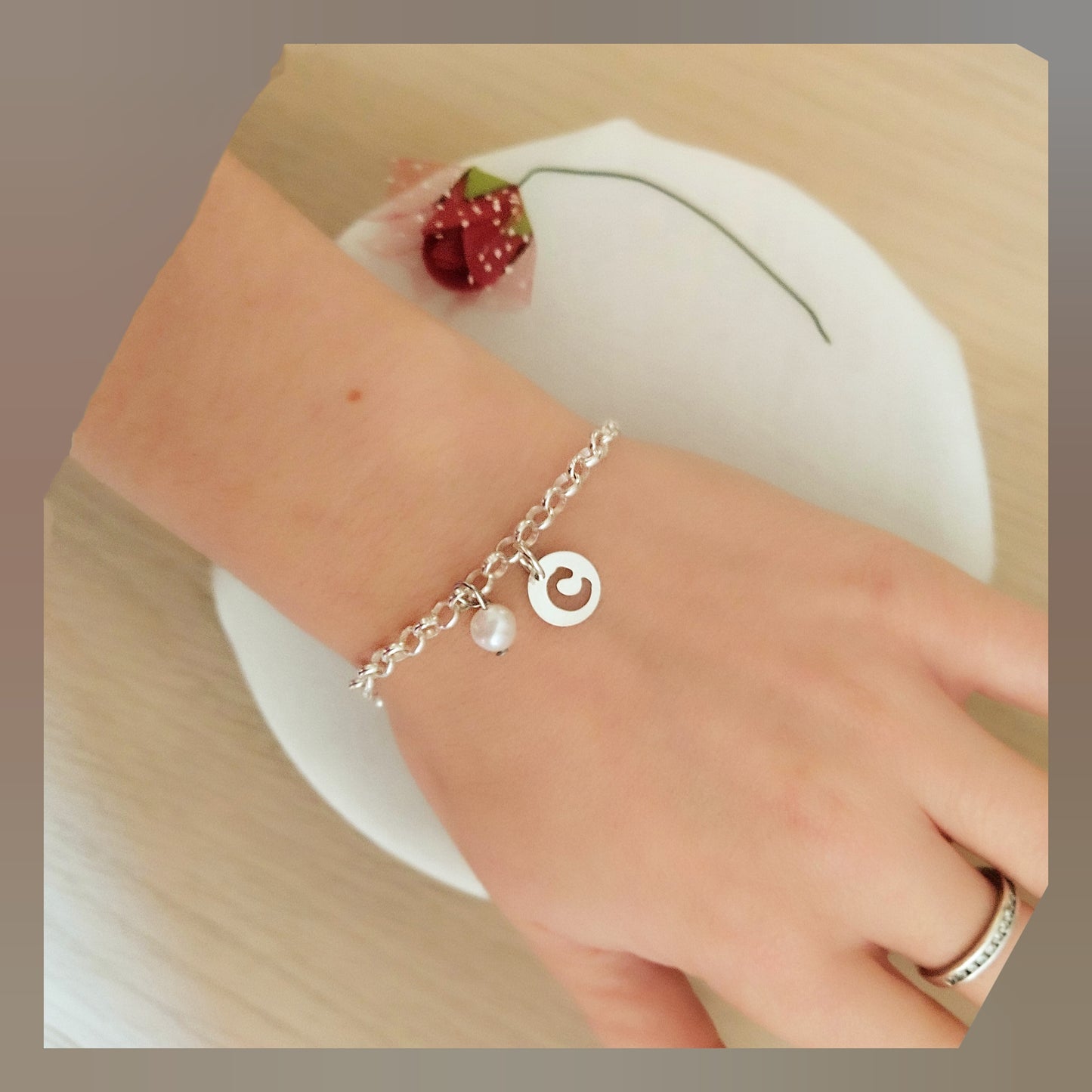 Pulsera Inicial + perla