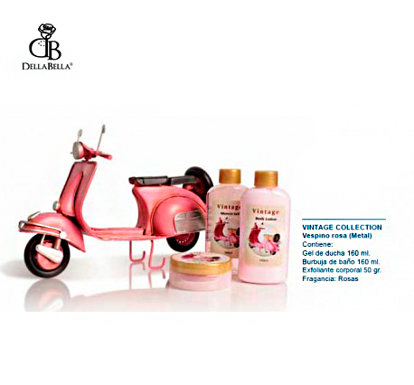 Set de baño + vespa rosa collection